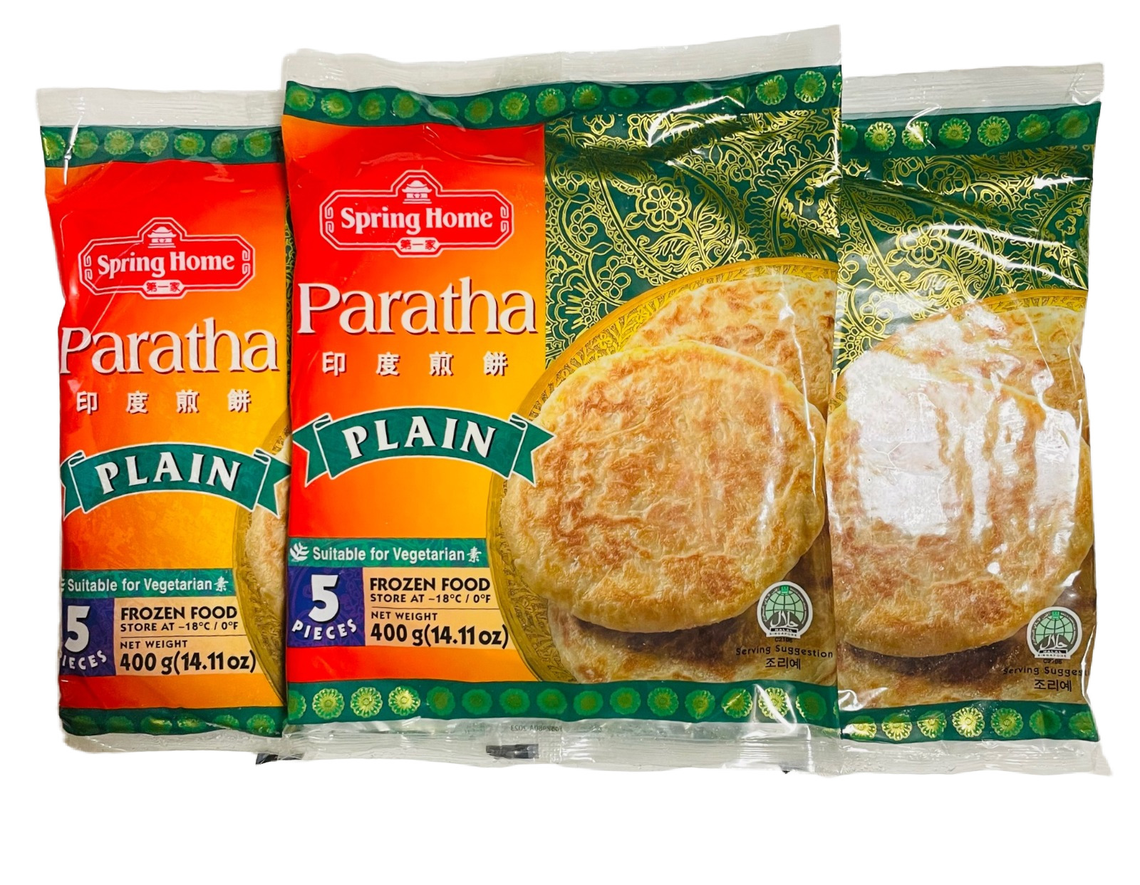 Spring Home Plain Paratha 400g 3pack